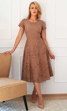 Brązowa sukienka Midi MABLE II (Florentin)