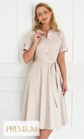 Beżowa sukienka Midi CORIN -20%