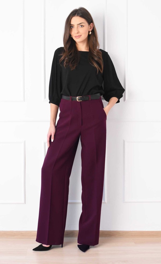 Burgundowe spodnie LOGAN -10%