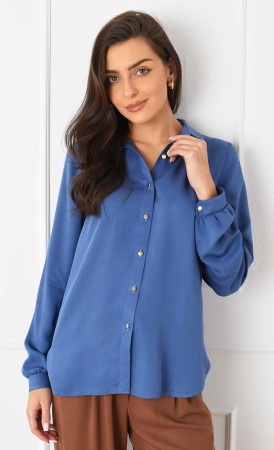 Elegancka koszula PERLA (niebieska) -20%