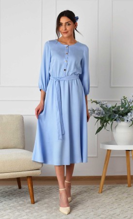 Błękitna sukienka Midi VALERIE -20%