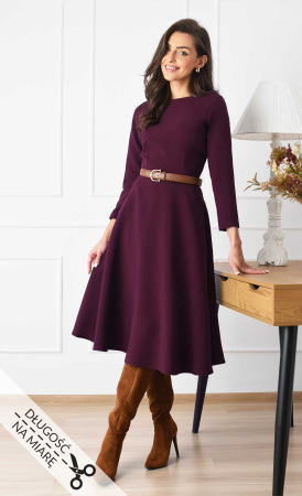 Sukienka Midi KLARA (Burgund)
