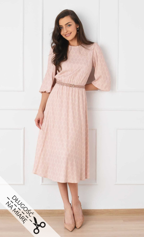 Sukienka  z wiskozy Midi KATIA (Selena róż)