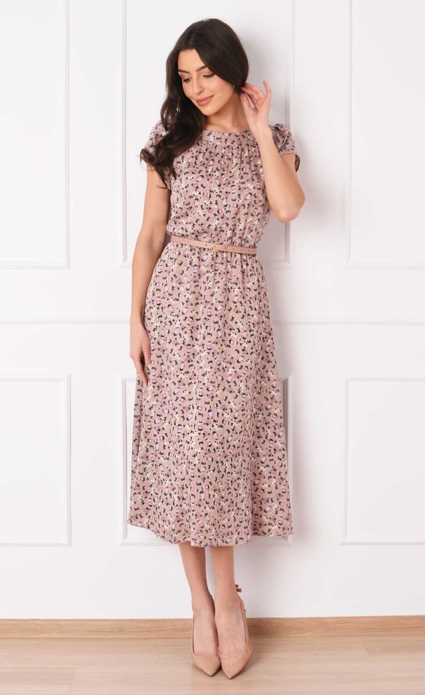 Sukienka w kwiatki Midi ALA (Madlen)