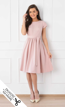 Sukienka Midi MARIE (Pudrowy Róż)