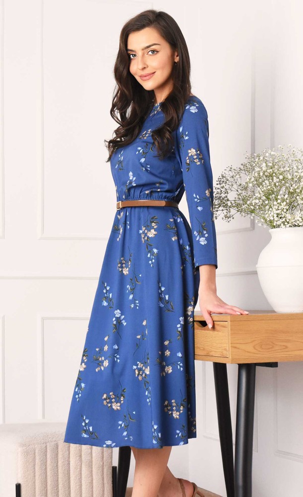 Sukienka w kwiaty Midi JULIA (Natalie) -10%