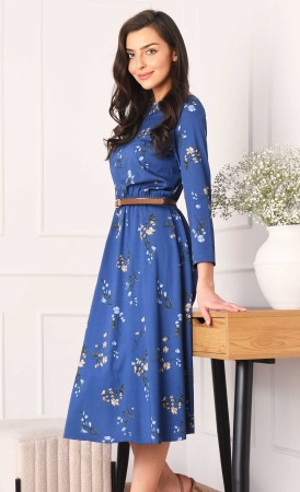 Sukienka w kwiaty Midi JULIA (Natalie) -10%