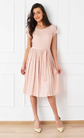 Wiskozowa sukienka Midi CLAIRE (Selena Róż) -10%