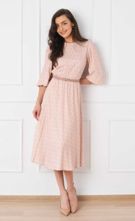 Sukienka  z wiskozy Midi KATIA (Selena róż) -10%