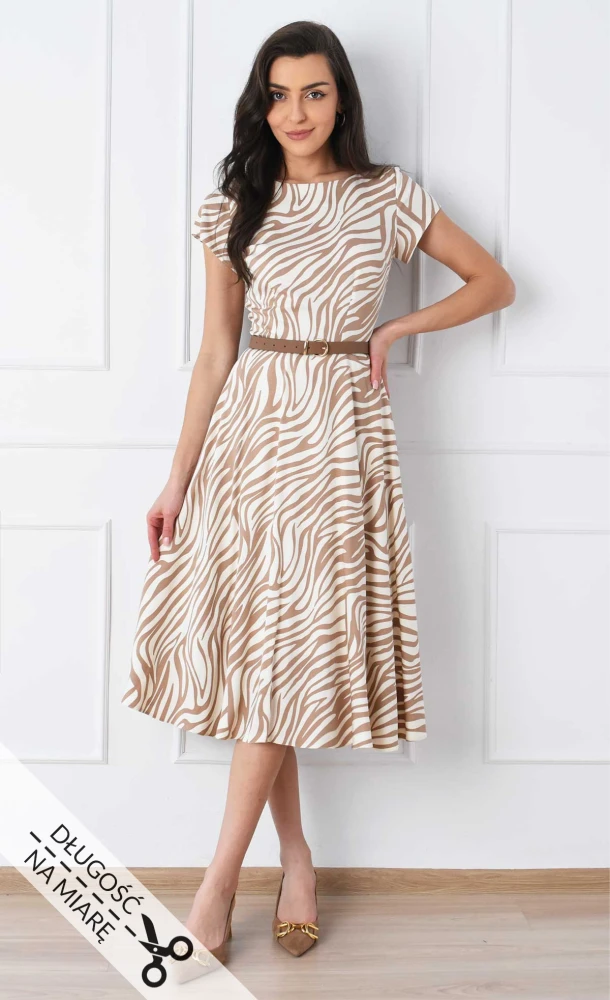 Wiskozowa sukienka Midi KLARA (Margot krem)