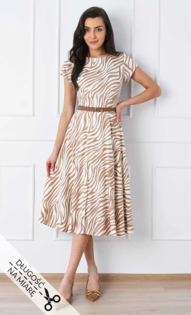 Wiskozowa sukienka Midi KLARA (Margot krem)