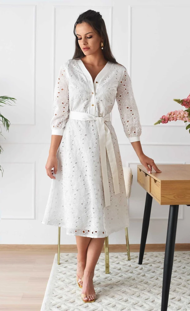 Haftowana sukienka Midi LUANA (Oktawia Biel)